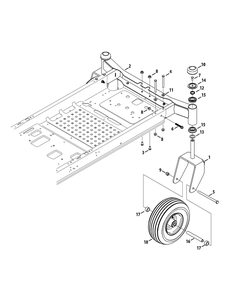 Front Axle Diagram and Parts List for Z-FORCEL48 (17CSDALB009-17CSDALB010)(2015) Cub Cadet Lawn Tractor